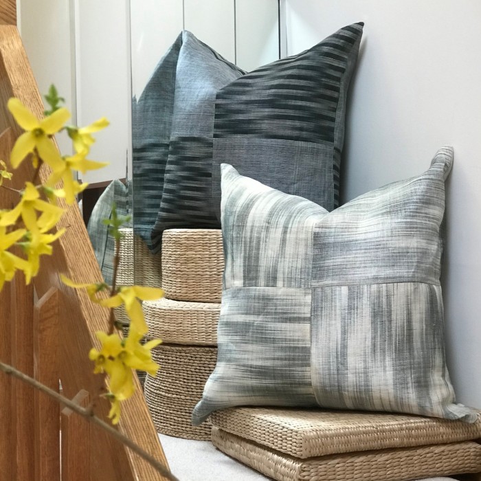 Gray hot sale ikat pillow